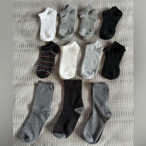 2/$15 - 11 pairs of dress and casual Socks